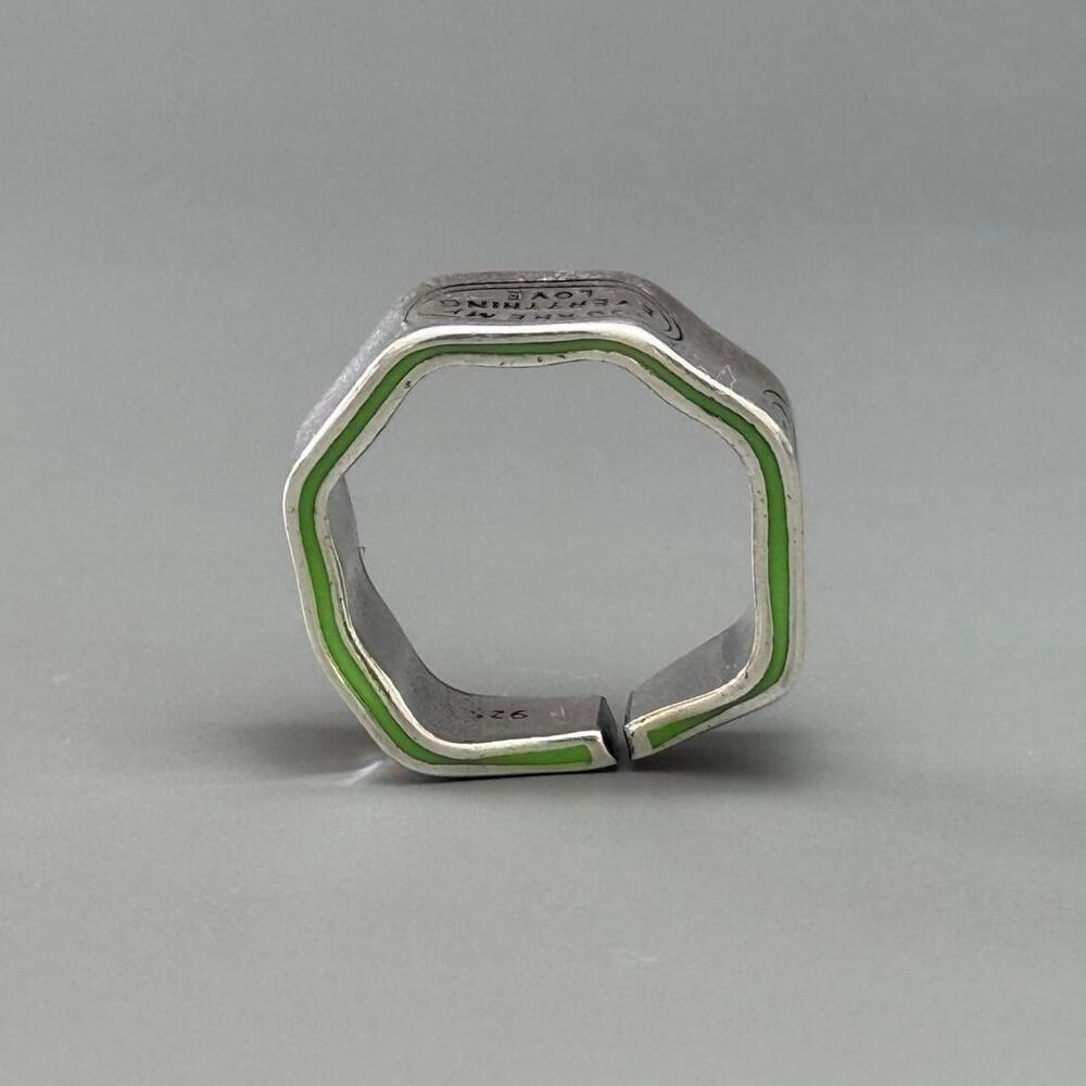 925 Sterling Silver Adjustable Ring – Size 8 Open Band, Minimalist Design - Picture 2 of 5